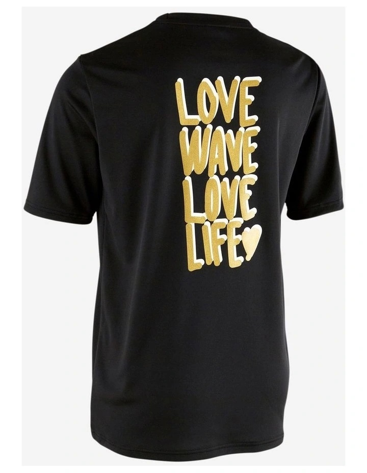 Kids surfing short sleeve UV-protection t-shirt - 100 Love black image 7