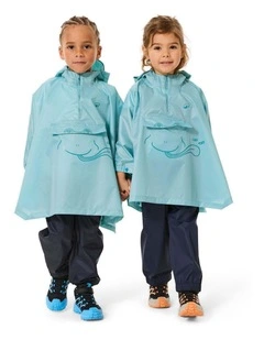 Decathlon - Kids waterproof hiking poncho MH100 in Blue