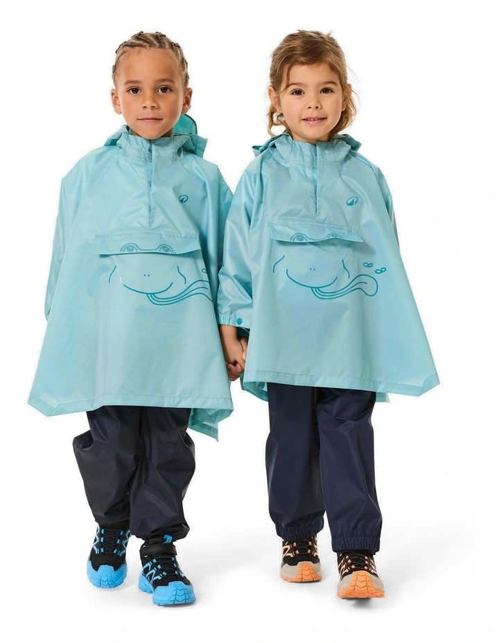 Decathlon - Kids waterproof hiking poncho MH100 in Blue image 2