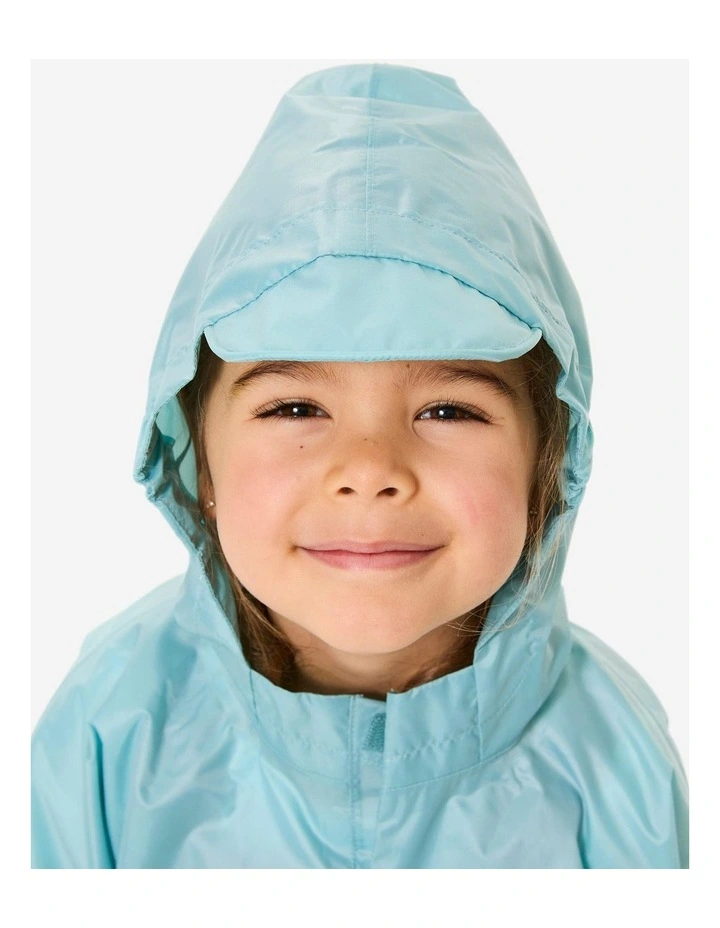Decathlon - Kids waterproof hiking poncho MH100 in Blue image 7