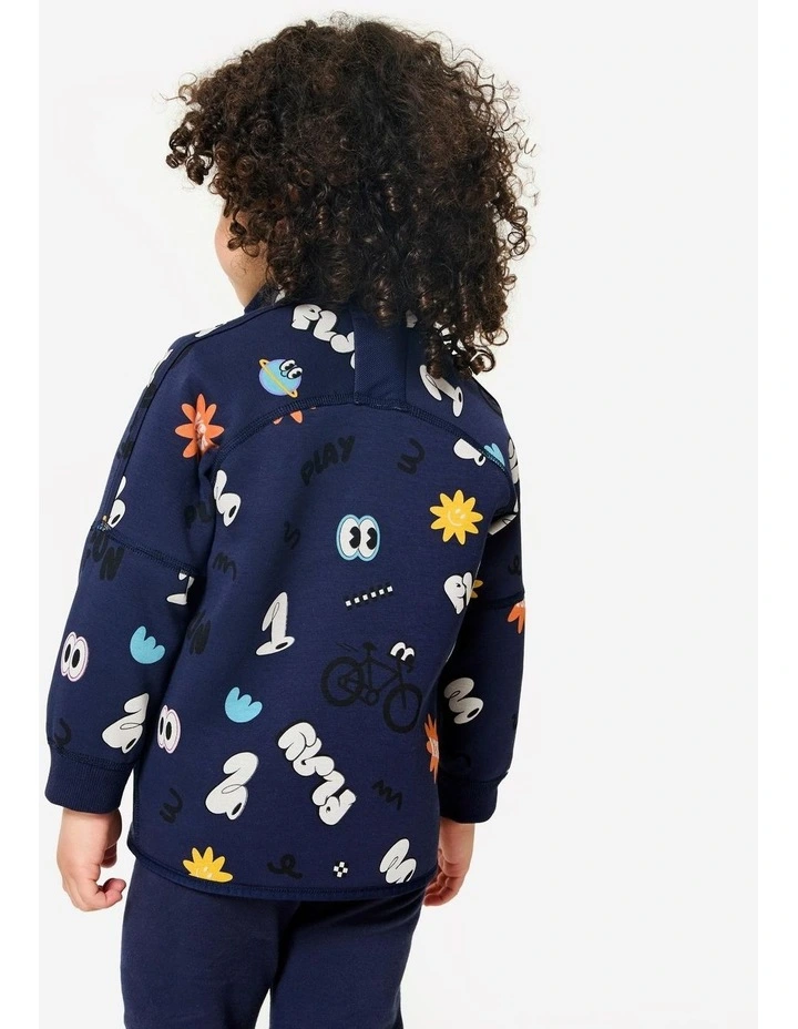 Kids' Unisex Reversible Zip-Up Jacket - Navy Blue image 2