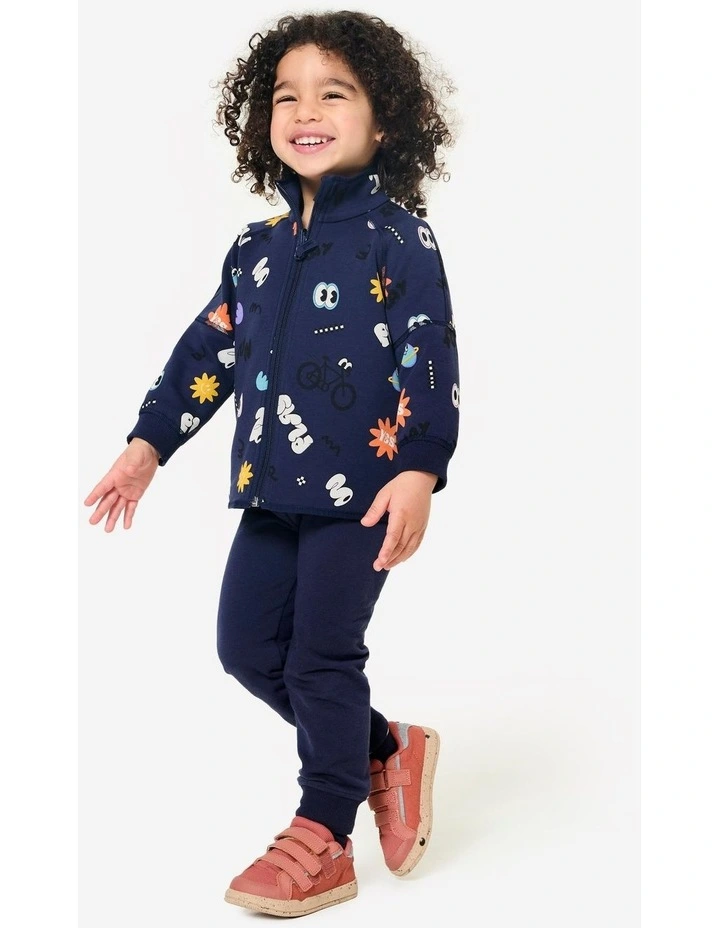 Kids' Unisex Reversible Zip-Up Jacket - Navy Blue image 4