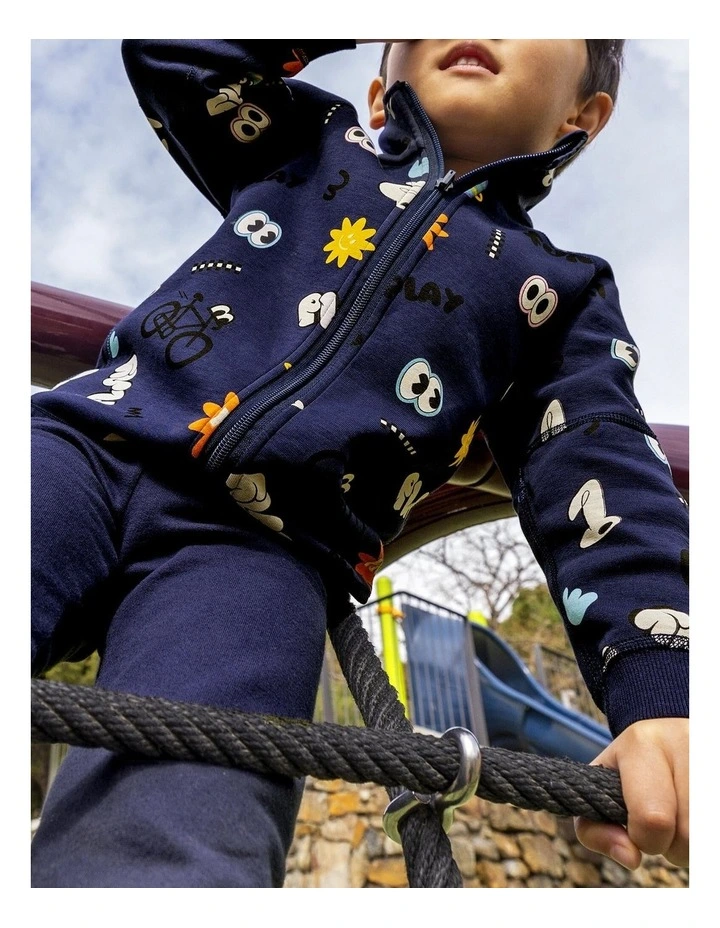 Kids' Unisex Reversible Zip-Up Jacket - Navy Blue image 5