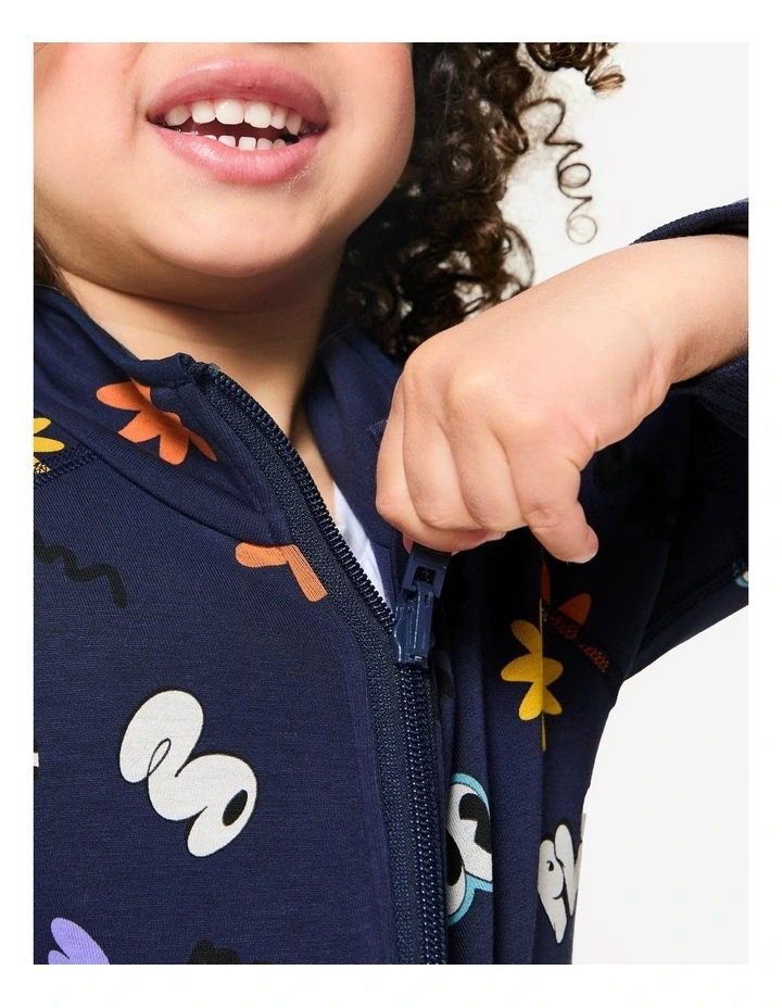 Kids' Unisex Reversible Zip-Up Jacket - Navy Blue image 6