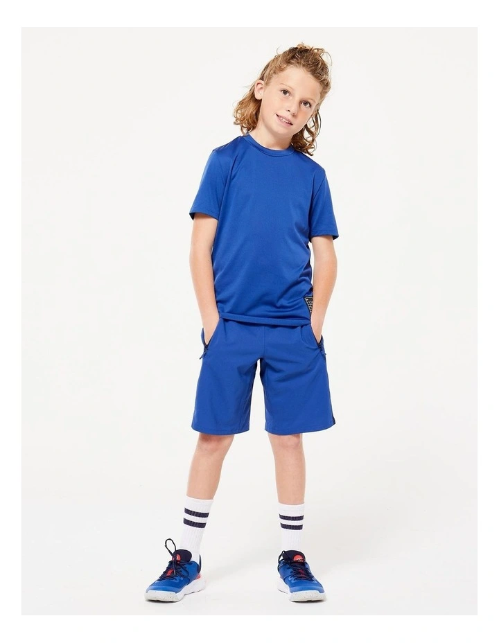 Decathlon - Kids' Breathable Multisport Shorts - Blue/White/Black image 2