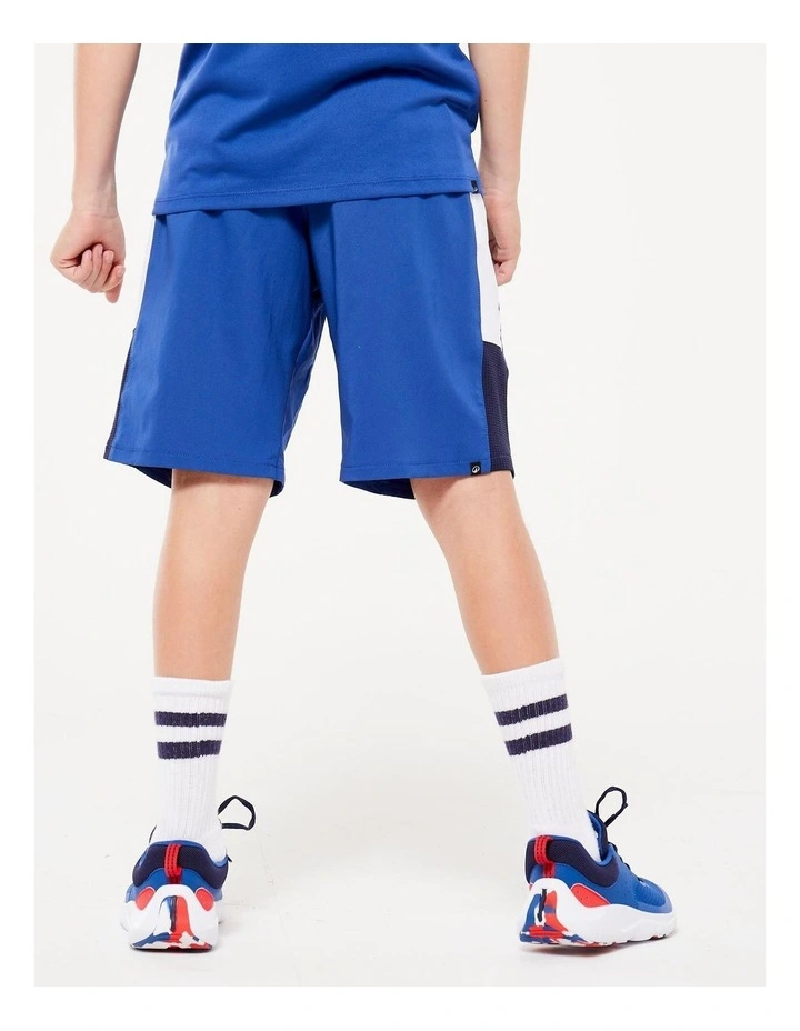 Decathlon - Kids' Breathable Multisport Shorts - Blue/White/Black image 4