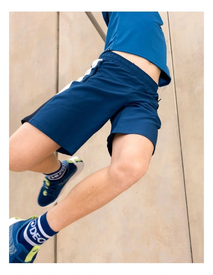 Decathlon - Kids' Breathable Multisport Shorts - Blue/White/Black image 6