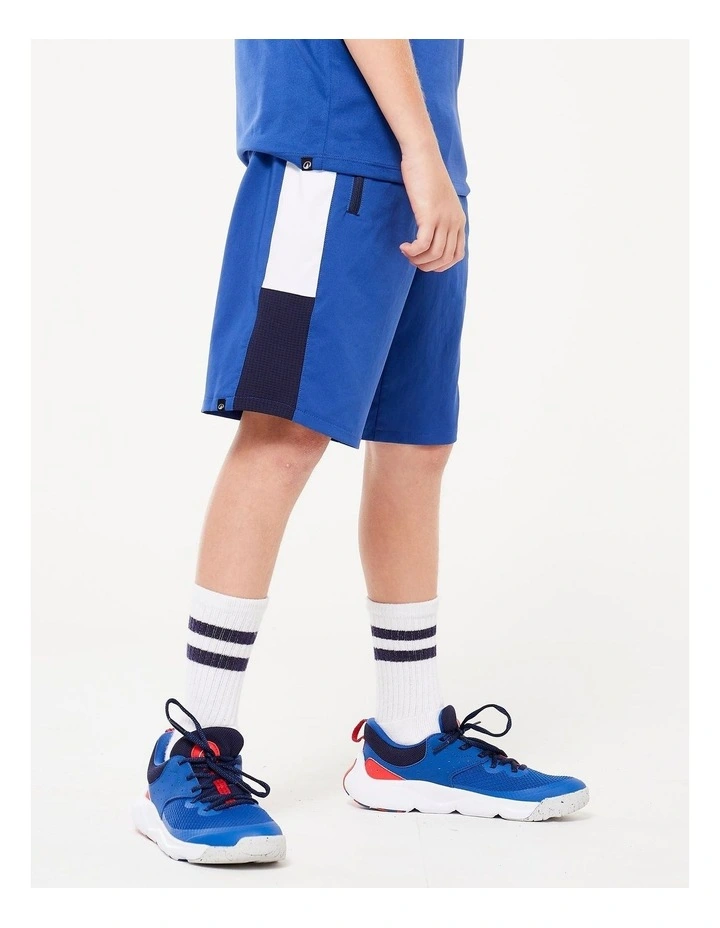 Decathlon - Kids' Breathable Multisport Shorts - Blue/White/Black image 7