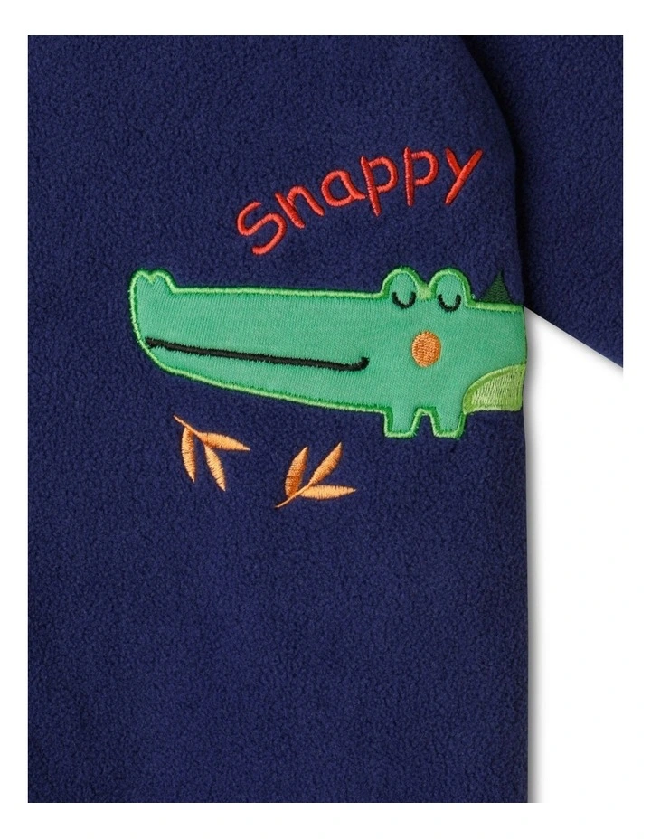 Snugtime Lined Polar Fleece Sleeper Blanket - Navy image 2
