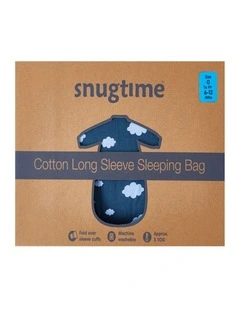 Snugtime Long Sleeve Padded Sleeping Bag, Cloud