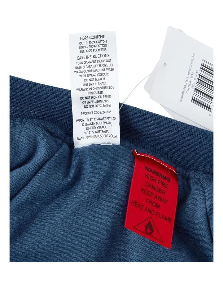 Snugtime Long Sleeve Padded Sleeping Bag, Cloud image 6