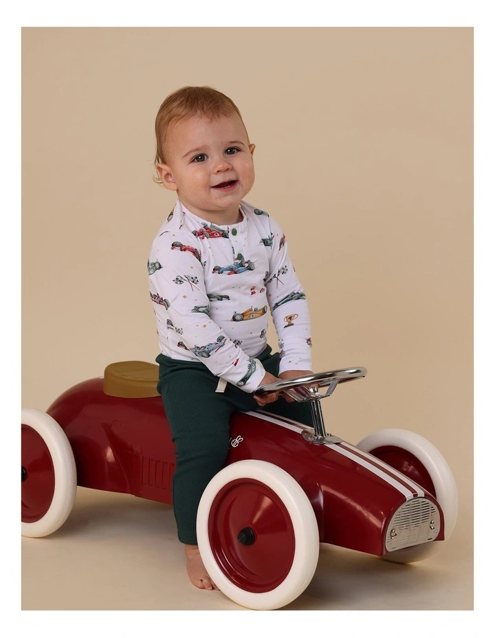 Little Racers Long Sleeve Organic Bodysuit image 5