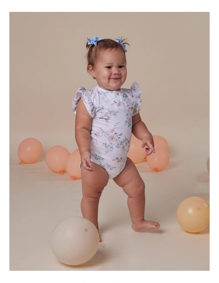 Sweet Swallows Short Sleeve Organic Bodysuit with Frill image 2