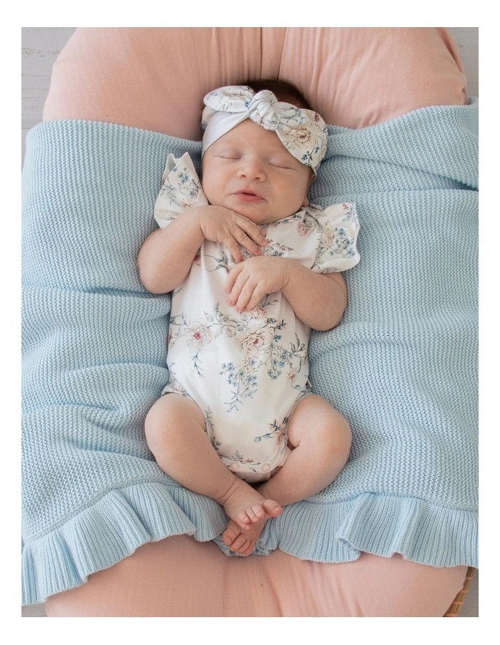Sweet Swallows Short Sleeve Organic Bodysuit with Frill image 5