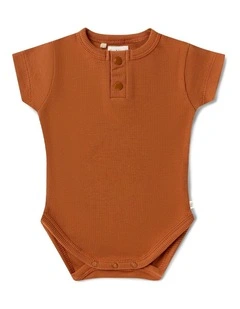 Biscuit Short Sleeve Organic Bodysuit