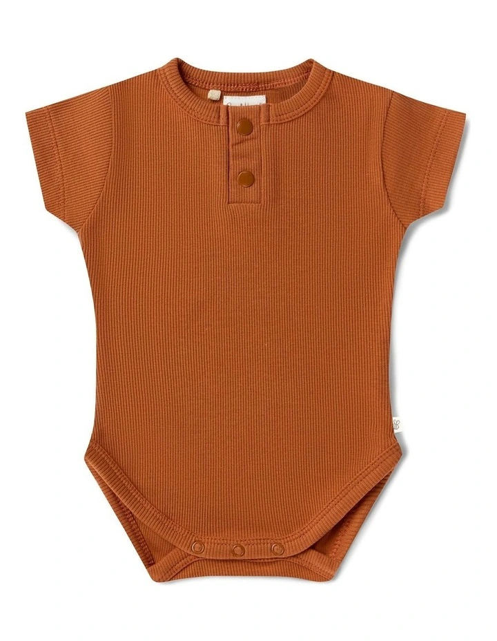 Biscuit Short Sleeve Organic Bodysuit image 1