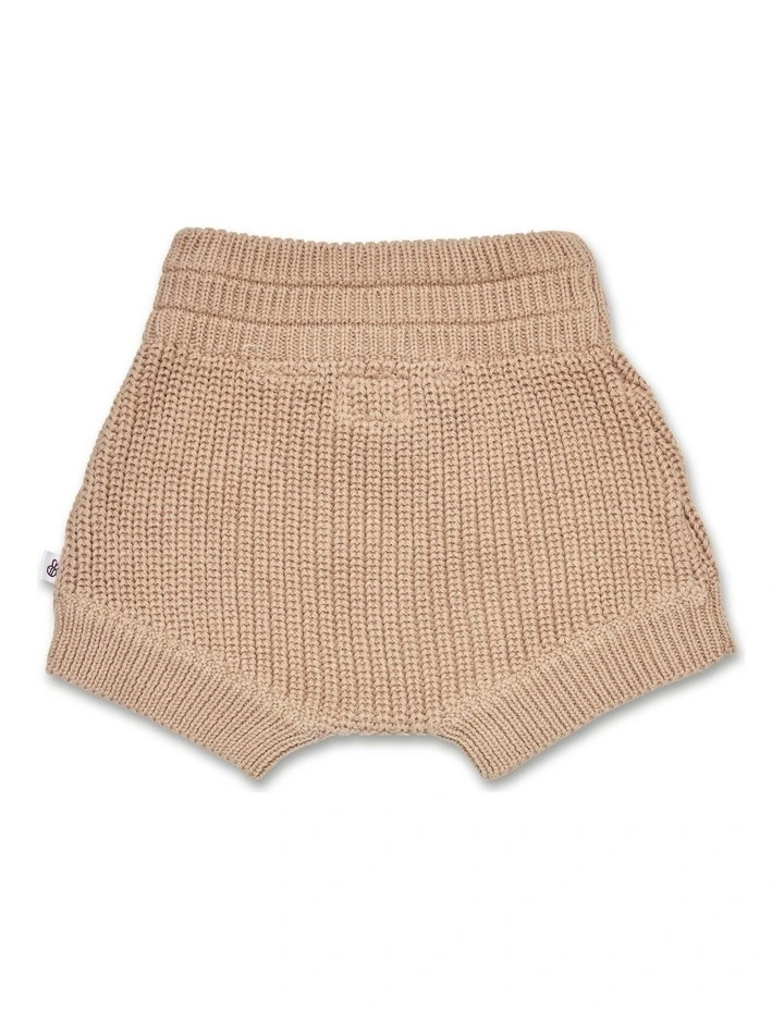 Hazelnut Organic Cotton Knit Shorts image 3