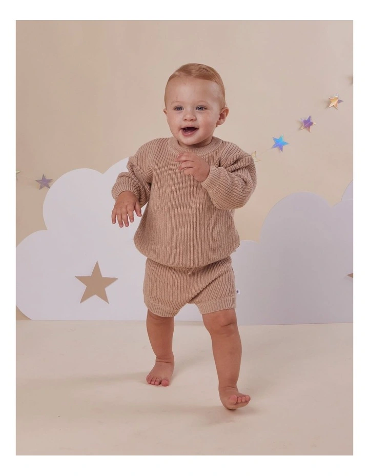 Hazelnut Organic Cotton Knit Shorts image 5