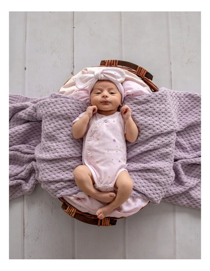Twinkle Short Sleeve Organic Kimono Bodysuit image 2