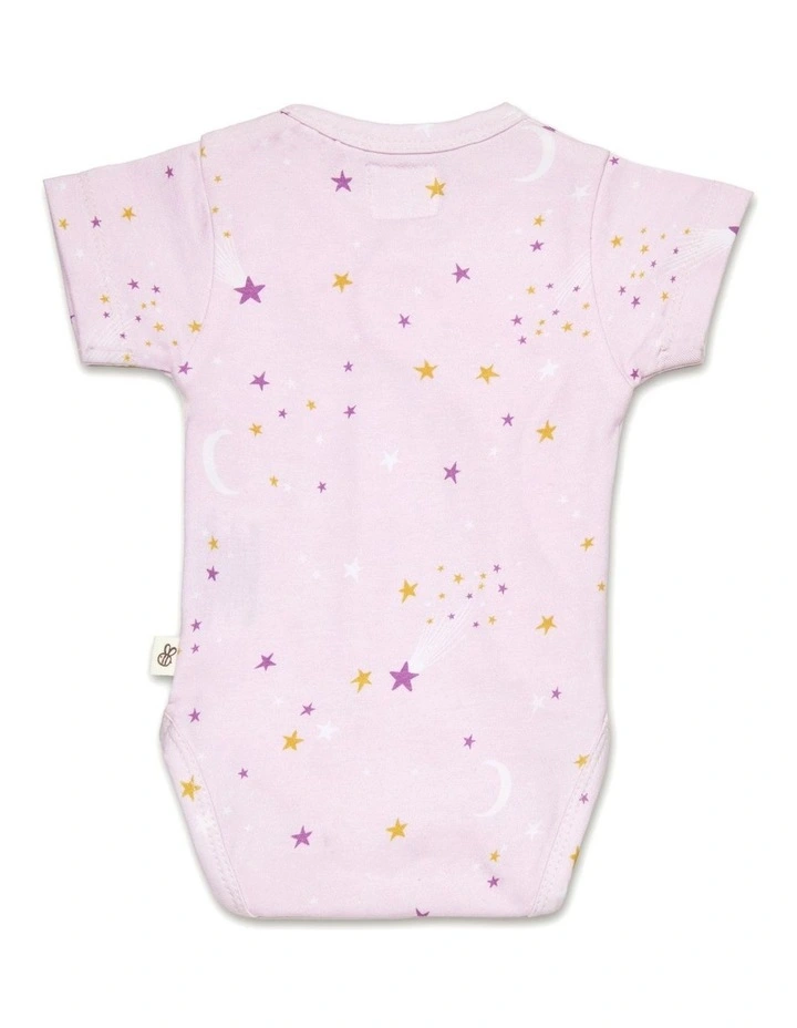 Twinkle Short Sleeve Organic Kimono Bodysuit image 3