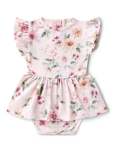 Birds & Blooms Short Sleeve Organic Dress