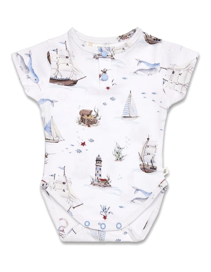 Set Sail Short Sleeve Organic Bodysuit image 1