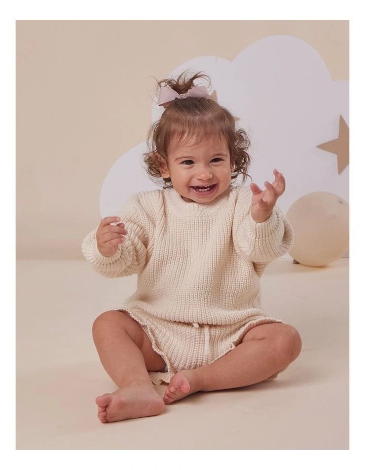 Cream Organic Cotton Knit Bloomers image 2