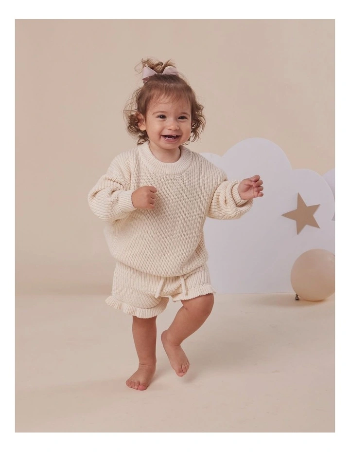 Cream Organic Cotton Knit Bloomers image 6