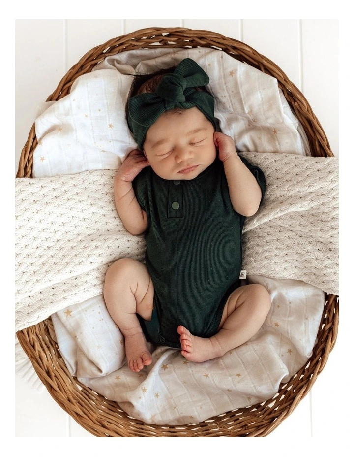 Emerald Short Sleeve Organic Bodysuit image 2