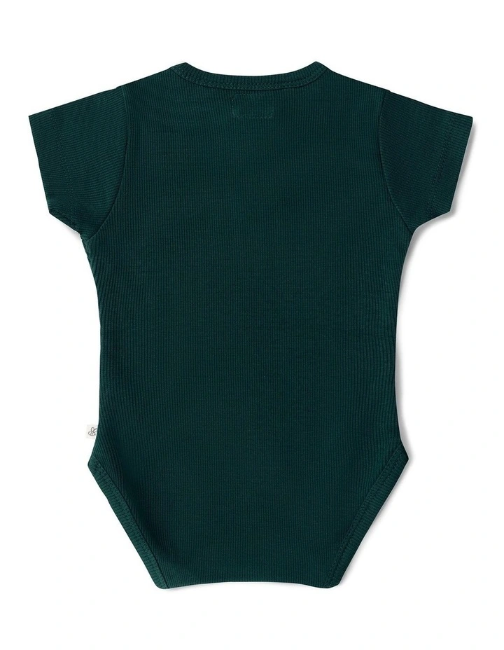 Emerald Short Sleeve Organic Bodysuit image 3