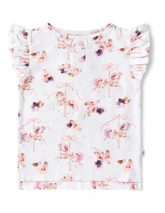 Carousel Organic Short Sleeve Top with Frill
