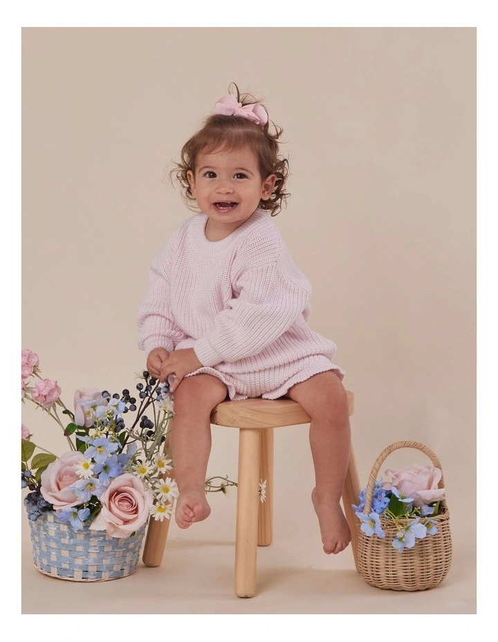 Blush Pink Organic Cotton Knit Bloomers image 2