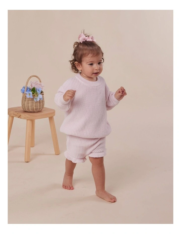 Blush Pink Organic Cotton Knit Bloomers image 5