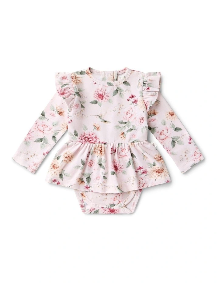 Birds & Blooms Long Sleeve Organic Dress image 1