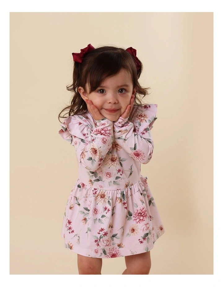 Birds & Blooms Long Sleeve Organic Dress image 2