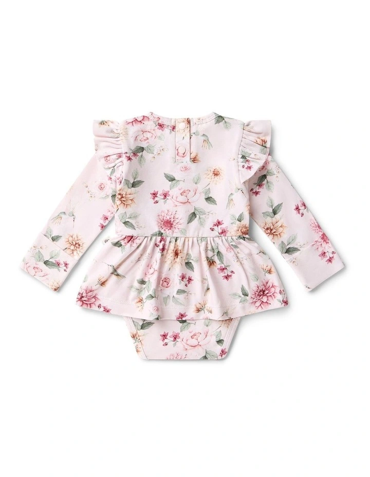 Birds & Blooms Long Sleeve Organic Dress image 3