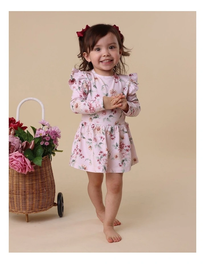Birds & Blooms Long Sleeve Organic Dress image 5