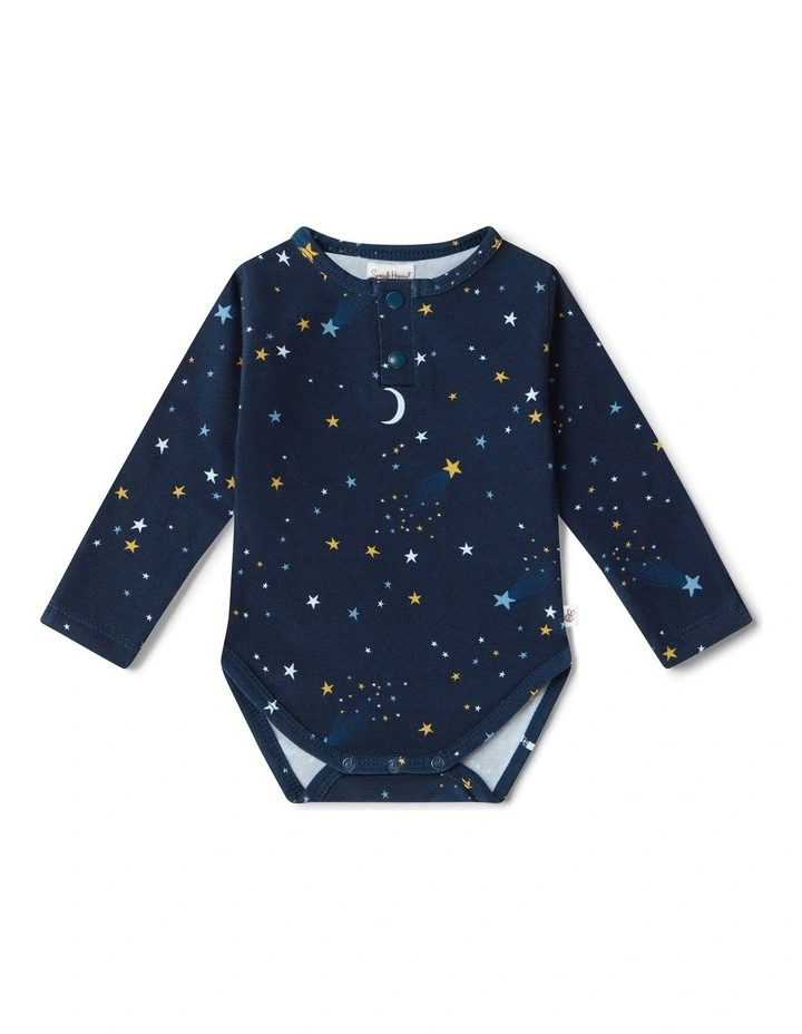 Starry Night Long Sleeve Organic Bodysuit image 1