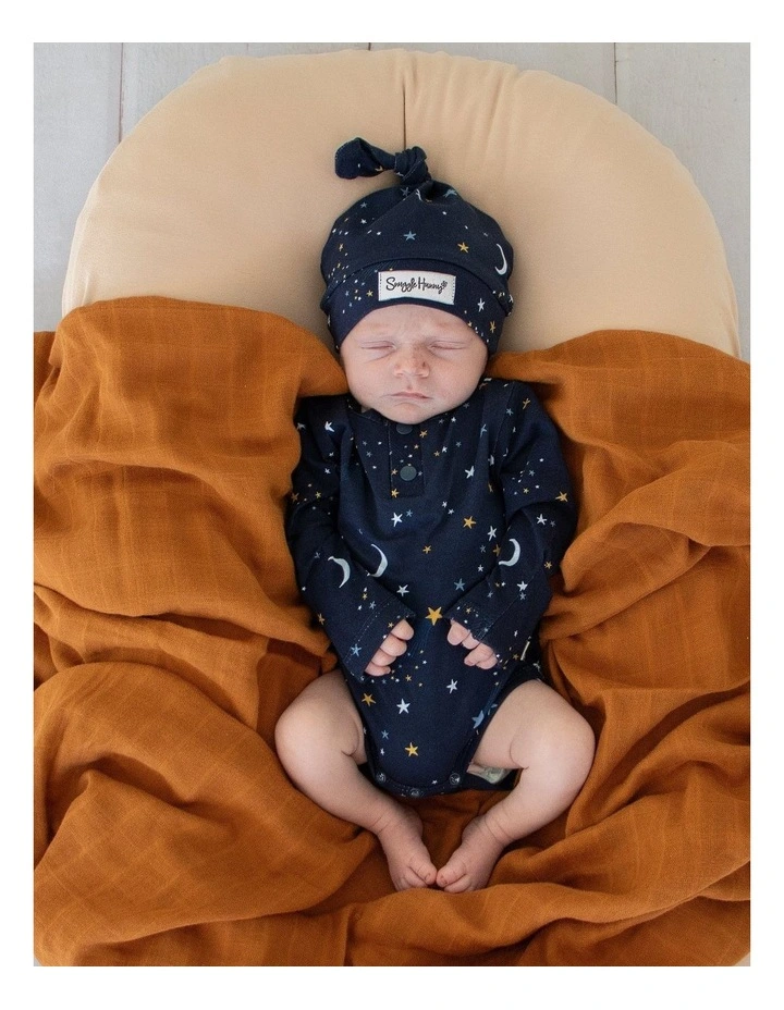 Starry Night Long Sleeve Organic Bodysuit image 2