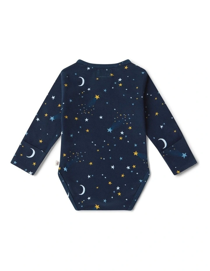 Starry Night Long Sleeve Organic Bodysuit image 3
