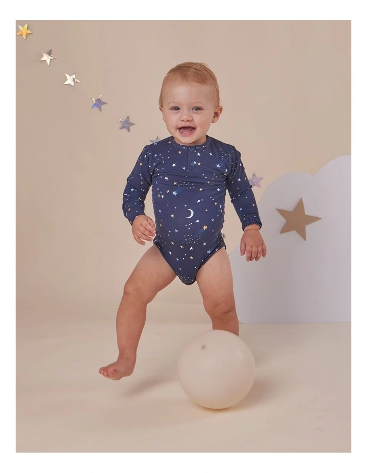 Starry Night Long Sleeve Organic Bodysuit image 4