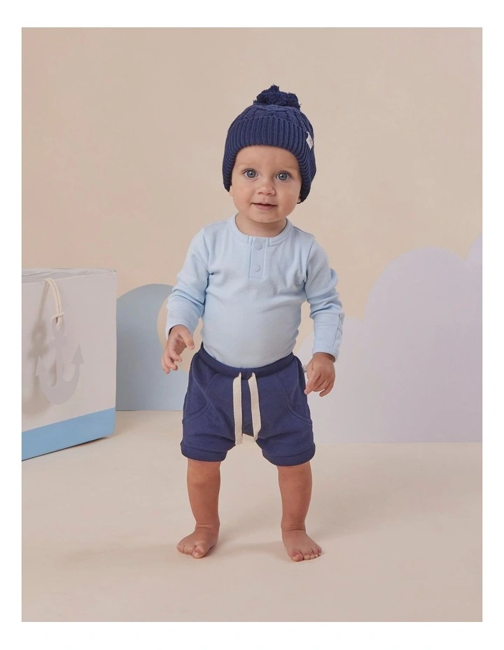 Baby Blue Long Sleeve Organic Bodysuit image 5