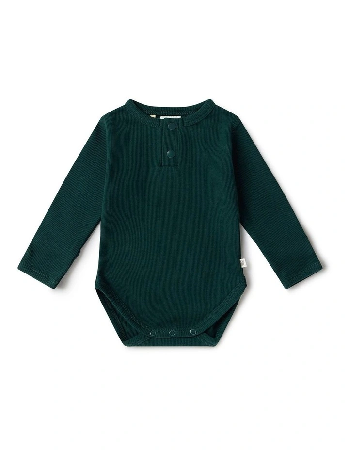Emerald Long Sleeve Organic Bodysuit image 1