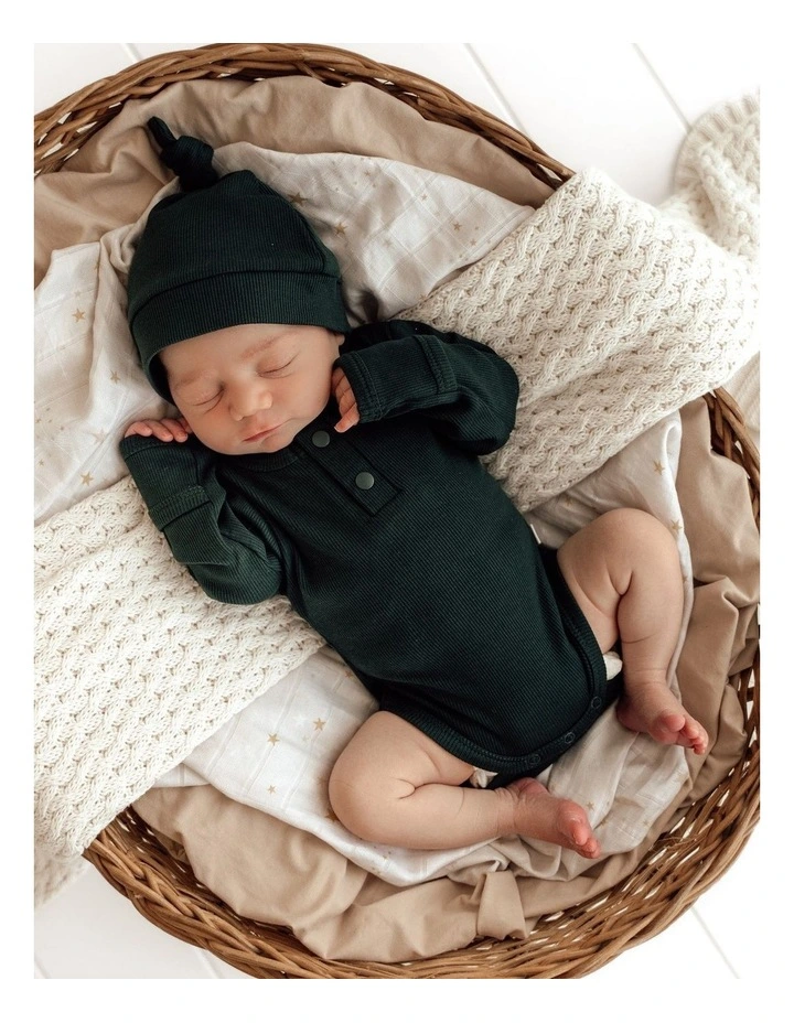 Emerald Long Sleeve Organic Bodysuit image 4
