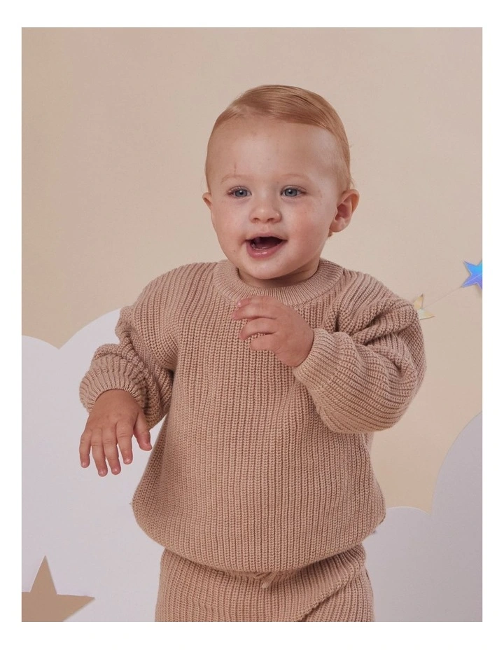 Hazelnut Oversized Cotton Knit Jumper image 6