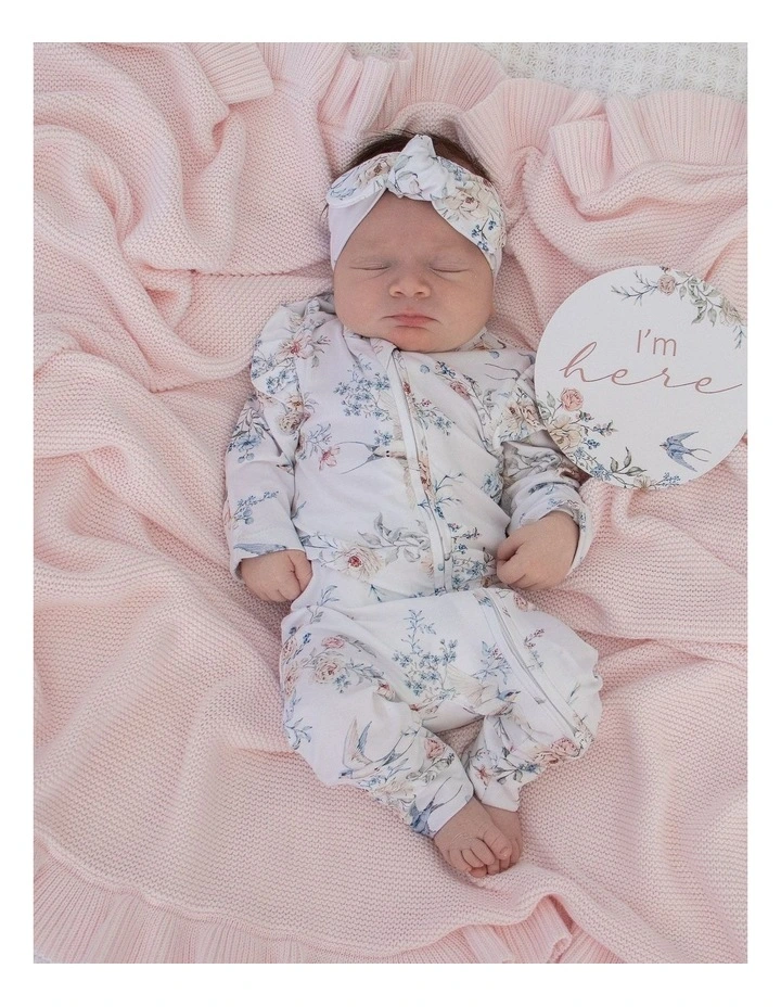Sweet Swallows Organic Snugglesuit Convertible Romper with Frill image 5