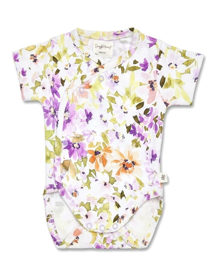 Isla Short Sleeve Organic Kimono Bodysuit image 1