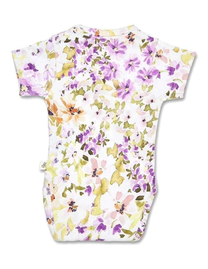 Isla Short Sleeve Organic Kimono Bodysuit image 3