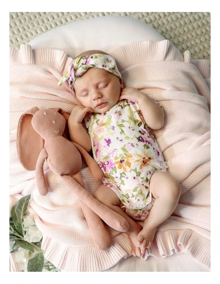 Isla Short Sleeve Organic Kimono Bodysuit image 5