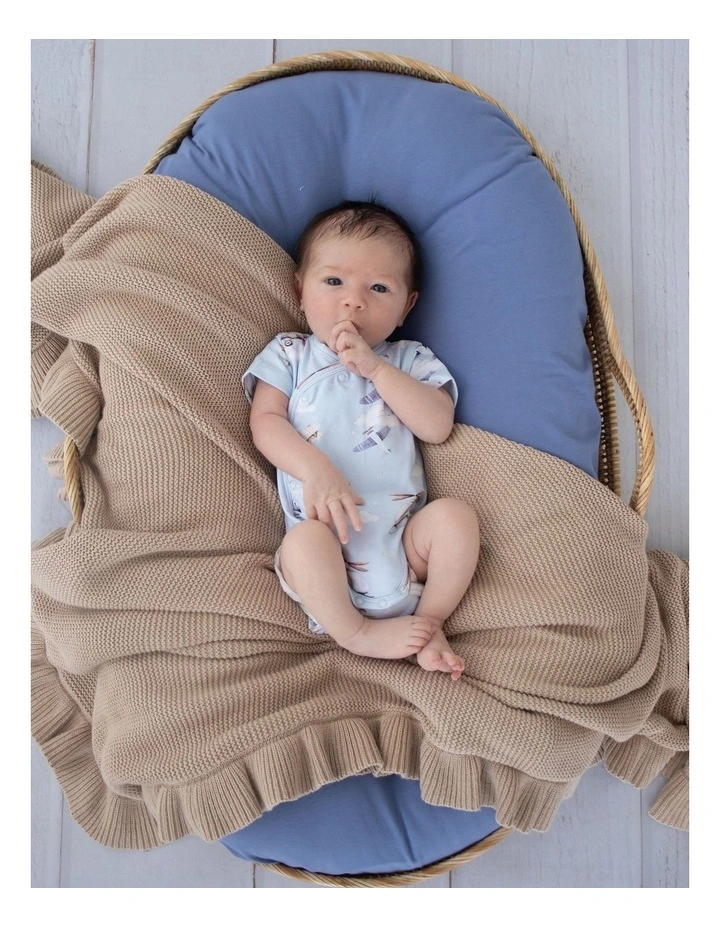 Taking Flight Short Sleeve Organic Kimono Bodysuit image 5